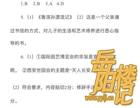 中考语文复习专项练习卷（4）及参考答案